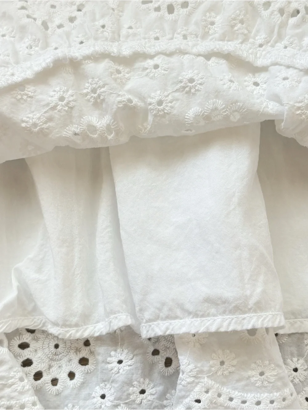 Beach Riot Girls Little Ollie Dress White Magnolia Eyelet Puff-Sleeve Size 3/4